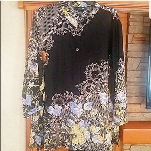 Citron of Santa Monica silk blouse 3X